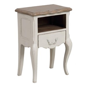 Chevet ouvert 1 tiroir bois blanc -