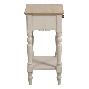 Table de chevet 1 tiroir mdf blanc -