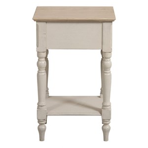 Table de chevet 1 tiroir mdf blanc -