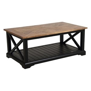 Table basse - bois-mdf - noir -