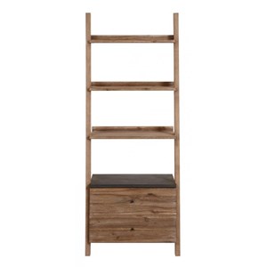 Bibliothèque étagère échelle bois gris -