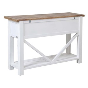 Console 3 tiroirs bois blanc - rivages