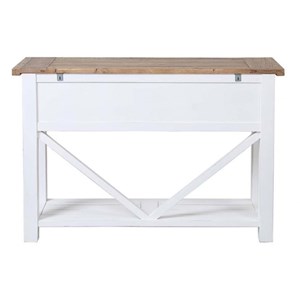 Console 3 tiroirs bois blanc - rivages