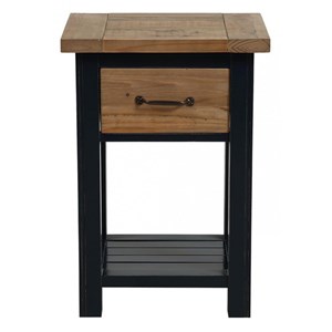 Table de chevet 1 tiroir bois bleu -