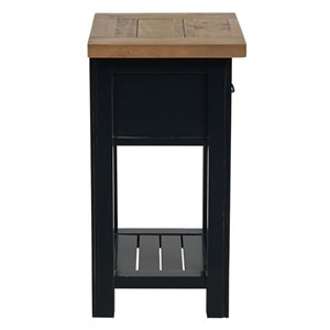Table de chevet 1 tiroir bois bleu -