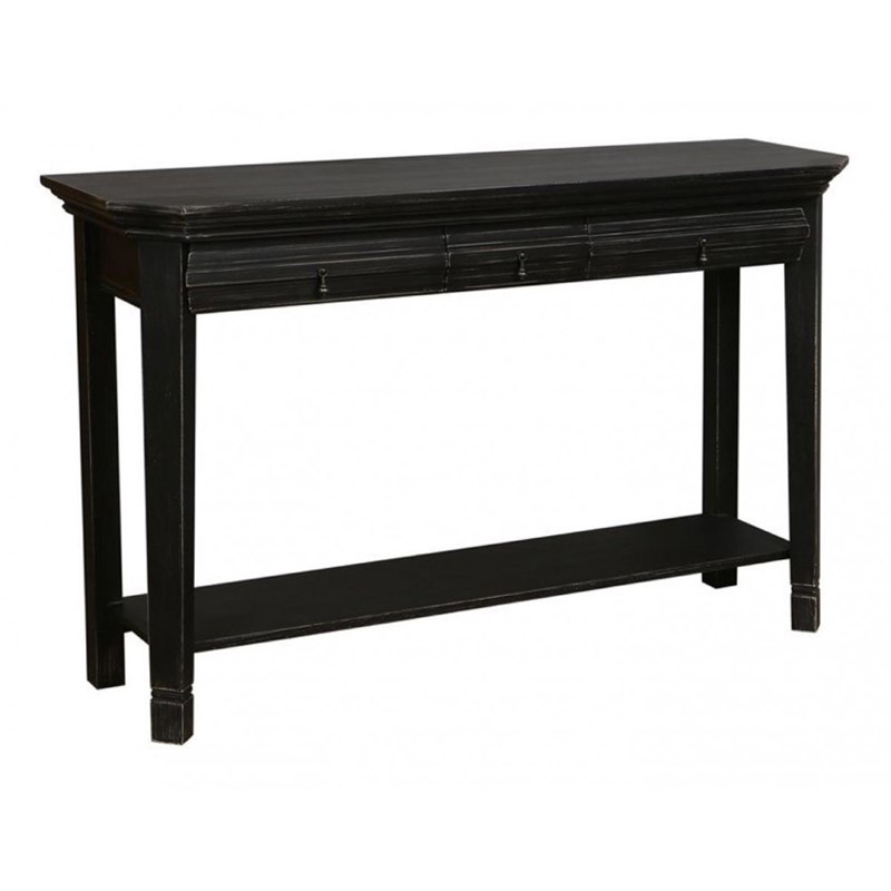 Console 3 tiroirs bois noir - bruges