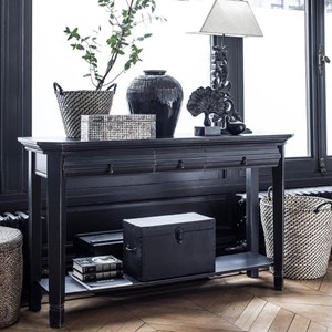 Console 3 tiroirs mdf noir - bruges