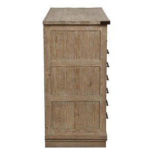 Commode 4 tiroirs bois beige -
