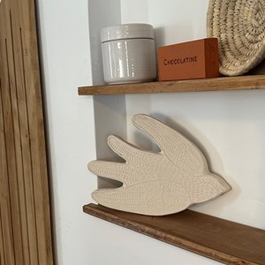 Oiseau déco murale en papier mâché