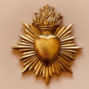 Coeur ex-voto grand modèle doré