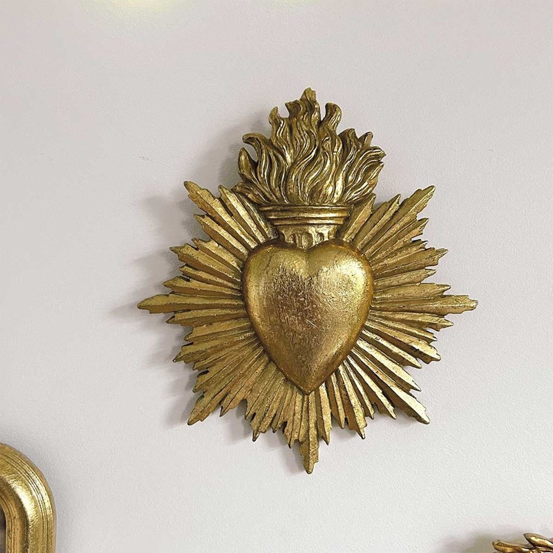 Coeur ex-voto grand modèle doré