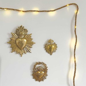 Coeur ex-voto grand modèle doré