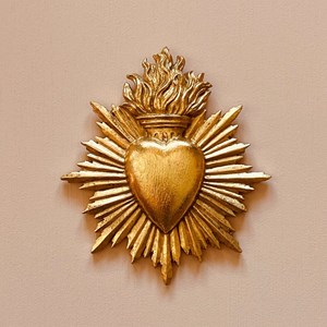 Coeur ex-voto grand modèle doré
