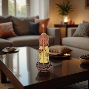 Statue bouddha porte encens akshobhya