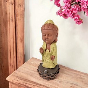 Statue bouddha porte encens akshobhya