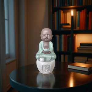 Statue bouddha porte encens dhyana