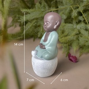 Statue bouddha porte encens dhyana