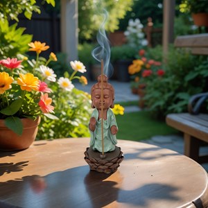 Statue bouddha porte encens dipamkara