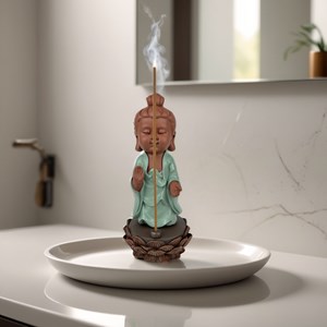 Statue bouddha porte encens dipamkara