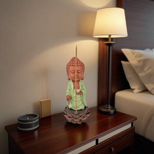 Statue bouddha porte encens kasyapa