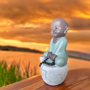 Statue bouddha porte encens progression