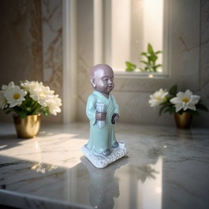 Statue bouddha porte-encens tripitaka