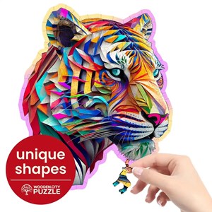 Puzzle en bois tigre coloré 150 pcs
