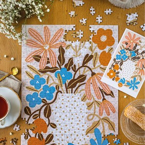 Puzzle 500p myosotis & capucine