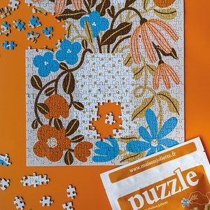 Puzzle 500p myosotis & capucine