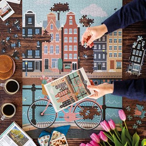 Puzzle 1000p pédalons au fil de l'eau