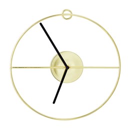 Horloge murale métal coloris or-