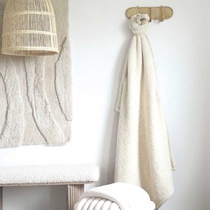 Porte-manteau mural en bambou naturel 3