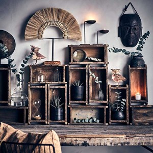 Objet déco - demi-cercle en paille