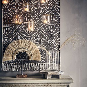 Objet déco - demi-cercle en paille