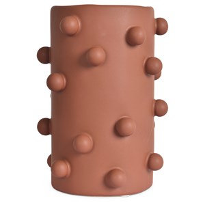 Vase ou pot ustensiles boule en grès terracotta