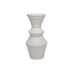 Vase en céramique blanche organique -