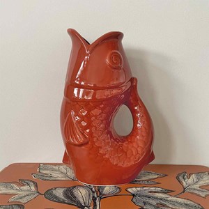 Pichet ou vase poisson terracotta