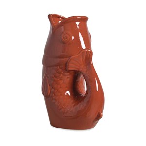 Pichet ou vase poisson terracotta