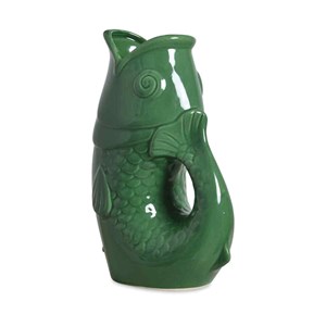 Pichet ou vase poisson vert