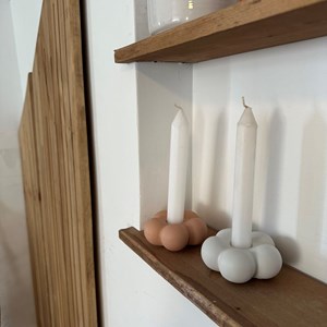 Bougeoir en céramique forme de fleur