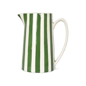 Pichet, carafe ou vase à rayures vertes