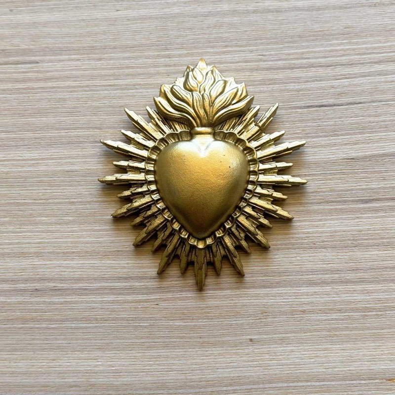 Ex-voto décoration murale, Coeur rayon gold - Maison Saint Sa