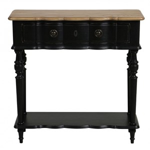Console 1 tiroir bois noir - manoir