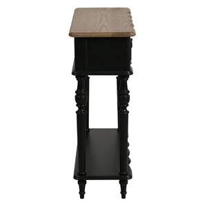 Console 1 tiroir bois noir - manoir