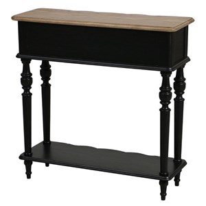 Console 1 tiroir bois noir - manoir