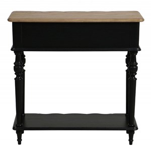 Console 1 tiroir bois noir - manoir