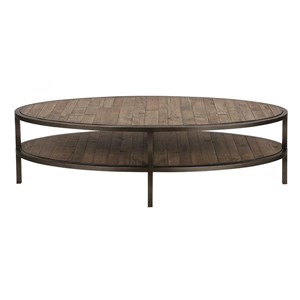 Table basse ovale bois marron -