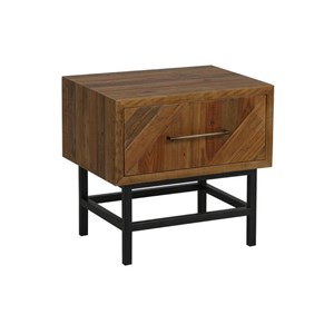 Table de chevet 1 tiroir pieds bois