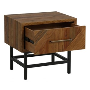 Table de chevet 1 tiroir pieds bois