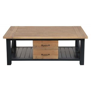 Table basse rectangulaire bois bleu -